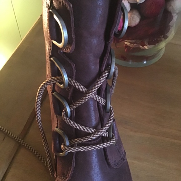 Sorrel Burgundy Lace up Ankle Boots- NWOB - Picture 8 of 16